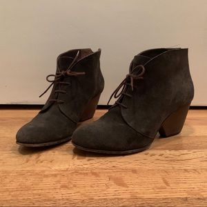 Coclico suede wood heel bootie